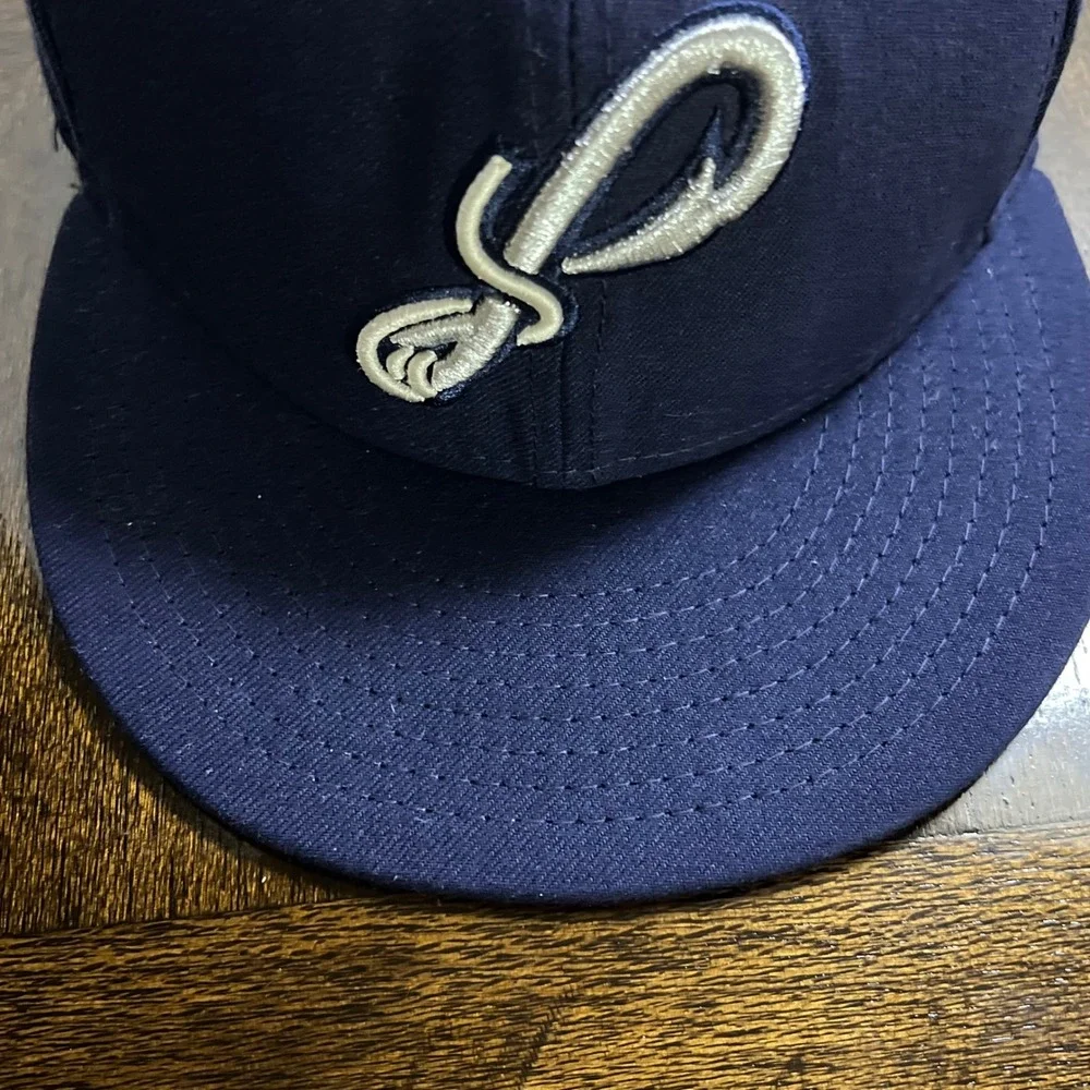 New Era Men's Pensacola Blue Wahoos Navy 59FIFTY Fitted Hat‎ Baseball Cap 6 1/2 - Picture 12 of 12